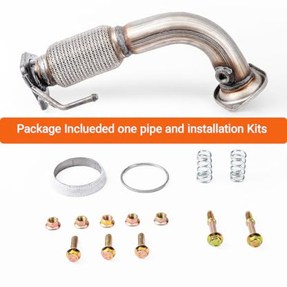 100% Stainless Steel Front Exhaust Flex Pipe 52349 - size: for 2003-2007 Honda Accord 2.4L