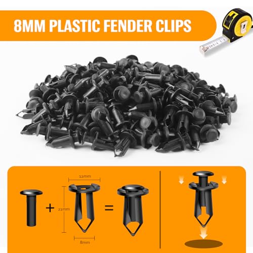 200 Pcs Nylon Fastener Clips