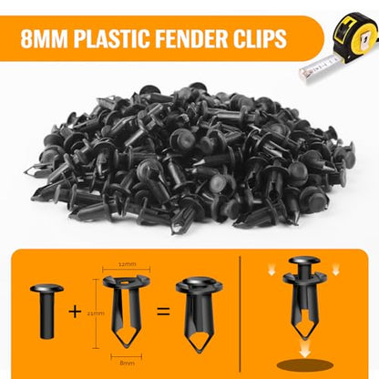 200 Pcs Nylon Fastener Clips