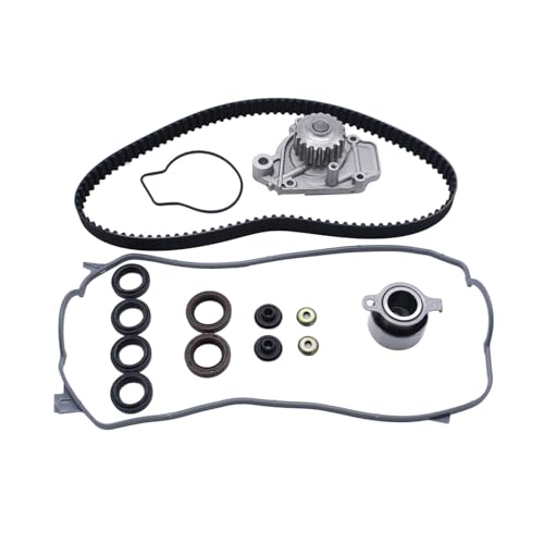 1 Set SHLPDFM Timing Belt Water Pump Kit 14400-PM3-004 TS26143 Fits for 1988-1995 Honda Civic 1.5L SOHC D15B D15B2, D15B7, D15B6, D15B8