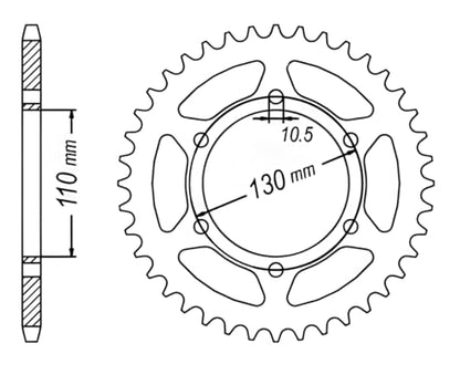 520 O-ring Motorcycle Chain and Sprocket Kit compatible with Kawasaki EX500 Ninja / Z500 (ER500) / 500 Eliminator 2024-2025