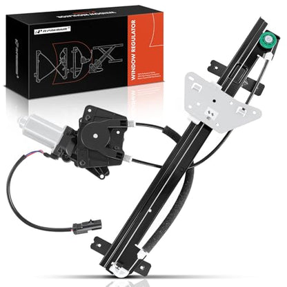 A-Premium Front Driver Side Power Window Regulator with Motor (2-Pin) - size: Front Driver Side