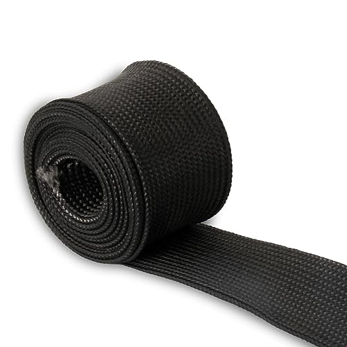 Fiberglass Heat Shield Sleeve Adjustable Hose Heat Spark Plug Wire High Temp(5 Feet-0.75''Inch/20MM) For Exhaust Insulation Thermal Wrap Roll Car Brake Line Cable Protection Tape Black - size: 3/4''x 5 FT