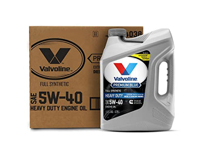 Valvoline Premium Blue Extreme SAE 5W-40 Full Synthetic Diesel Engine Oil 1 GA, Case of 3 - size: 1 GA, Case of 3, style: Synthetic