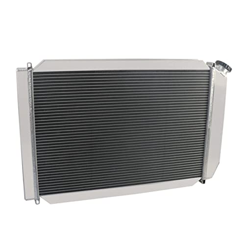 62MM 4 Row Core All Aluminum Radiator compatible with 1979-1993 Ford Mustang Mercury Cougar L4 V8 M/T - size: 4 Row Radiator+CNC 1.3Bar Cap(MT)