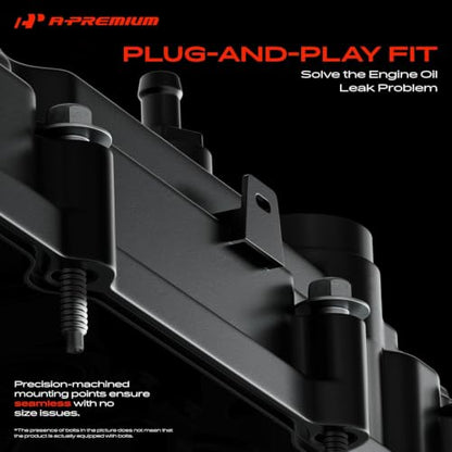 A-Premium QR25DE 2.5L Engine Valve Cover, with Gasket & Oil Cap & Bolt - style: 2007-2012 Altima & Rogue