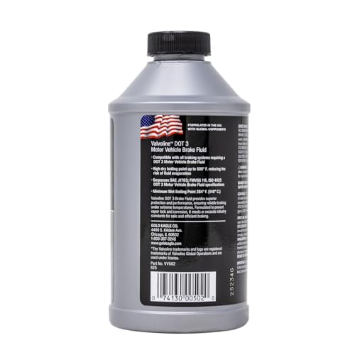 Valvoline DOT 3 Synthetic Brake Fluid, 12 oz - size: 12 fl oz