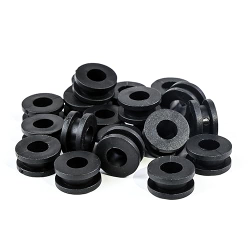 M6 Rubber Grommets Kit for Motorcycle Fairing, 20PCS Rubber Grommet Bushings Compatible with Yamaha Honda Kawasaki Suzuki, ATV Body Panel & Cowling Mount Replacement
