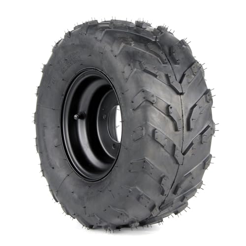 16x8-7 ATV Wheels, 3 lug 16x8-7 Tubeless Tires for Kazuma Quad ATV Go Kart UTV 125cc 150cc Off Road Tyres 3 Holes Rim set of 2