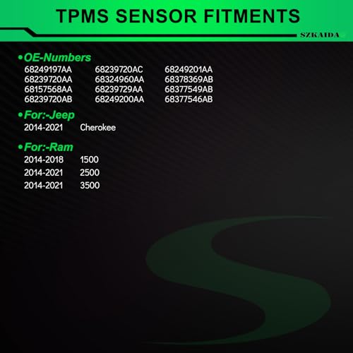 434MHZ Pre-Programmed TPMS Sensor for:-Jeep Cherokee 2014-2021