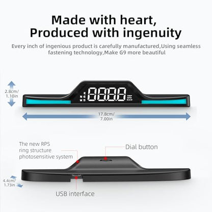 GPS Speedometer Digital Display Multifunctional USB for All 5V Car