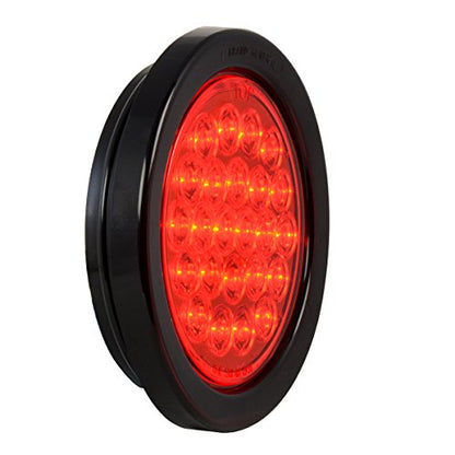 GG Grand General 78263 Red/Red LED Light (4" Pearl Grommet and Pigtail, Lens) - color: Red/Red, style: w/ Black Grommet