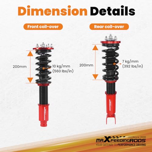 maXpeedingrods Coilover for Honda Acoord 2008-2012, for Acura TSX 2009-2014