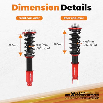 maXpeedingrods Coilover for Honda Acoord 2008-2012, for Acura TSX 2009-2014