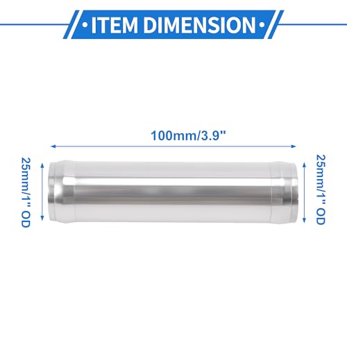 1" OD 0° 6063 Aluminum Alloy Tube Intercooler Pipe 4" Length - size: 1"OD 4"Length