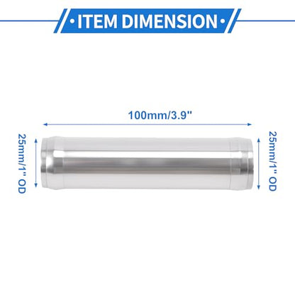 1" OD 0° 6063 Aluminum Alloy Tube Intercooler Pipe 4" Length - size: 1"OD 4"Length