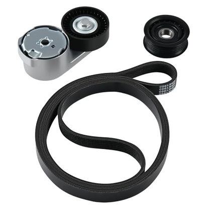 Tecoom Vehicle Serpentine Belt Tensioner Idler Pulley Set Fit for Dodge Journey 13-19, Avenger 13-14, Grand Caravan 11-16, for Chrysler Town & Country 11-16, 200 12-14, Ram C/V 12-15 3.6L 90K39282D - size: 90K-39282D