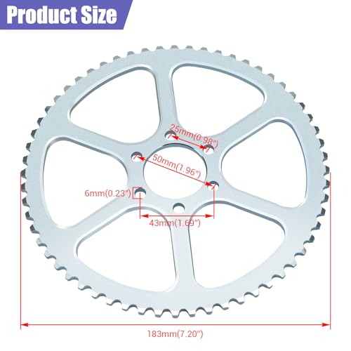 60 Tooth Sprocket 35 Chain Compatible with Coleman Mini Bike CT100U