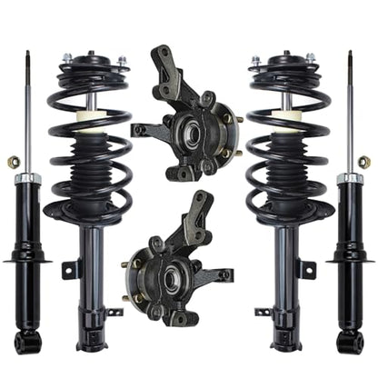 Detroit Axle - 6PC Suspension Kit For 2007-2012 Dodge Caliber w/Rear Drums - size: 6AQU47791/ strut shock sway kit
