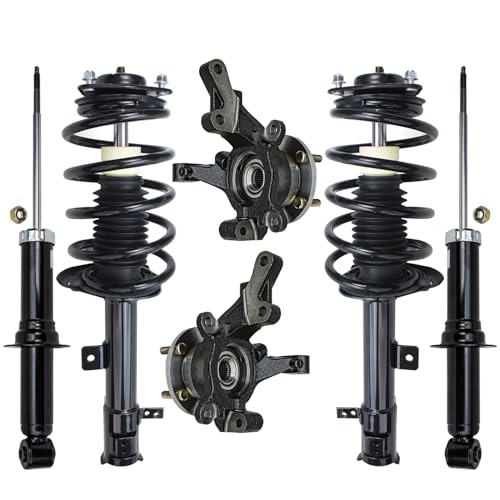 Detroit Axle - 6PC Suspension Kit For 2007-2012 Dodge Caliber w/Rear Drums - size: 6AQU47791/ strut shock sway kit