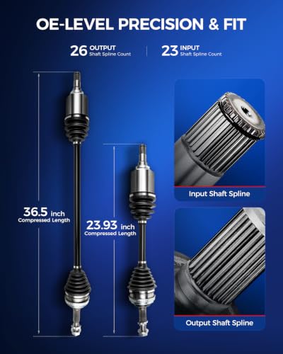 KAX CV Axle Front Driver & Passenger Side for Toyota Corolla & Chevry Prizm - size: Front - 605126 605125