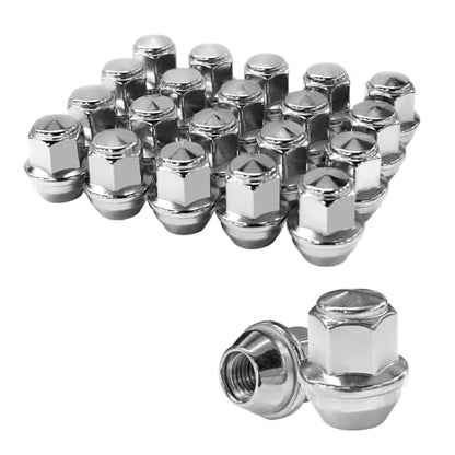 20PCS M12X1.5 Lug Nuts Compatible with Ford Escape/Focus/Fusion - color: Silver