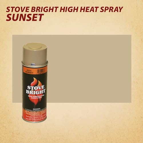 Stove Bright High Temp Spray Paint, Metallic, Up To 1200 Degrees, 12 Ounce (Pack of 1), 6324 - Sunset - color: 6324 - Sunset