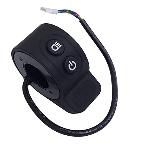Universal Electric Car Throttle - 5V Thumb Throttle for HX-X6 / X7 / X8 Scooter ABS Silicone Accelerator Pedal Speed Control Integrated Switch - color: Black