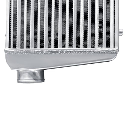 Universal Intercooler 31''x13''x3.3" Front Mount Intercooler 3'' Inlet and Outlet Aluminum Turbo Intercooler Direct Replacement for Any Turbo Charger system - size: 31''x13''x3.3" 3''