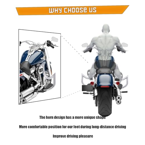 Kinglemc Crash Bar Engine Guard for Harley Softail(Chrome-C) - color: Chrome-C