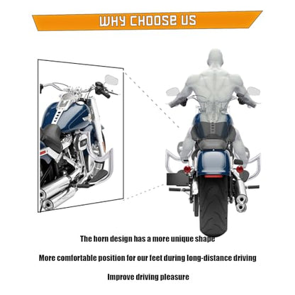 Kinglemc Crash Bar Engine Guard for Harley Softail(Chrome-C) - color: Chrome-C