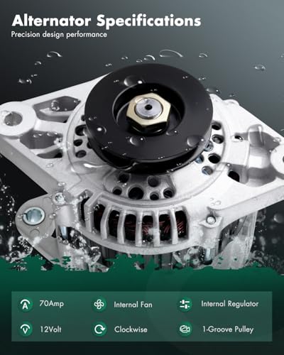 SCITOO 70A New Alternator Fits for Nissan for Frontier 98 99 00 01 02 03 04 - size: Small, style: 113197 Alternator