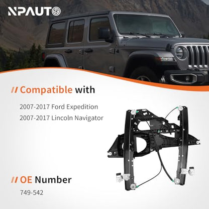 Front Left Power Window Regulator with Panel Without Motor for Expedition - style: Front Driver Side