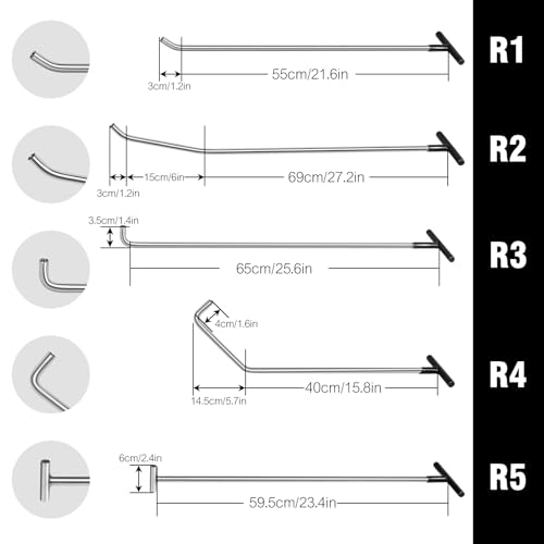 LadyRosian Dent Repair Rods Tools 27PCS Paintless Dent Repair Kits with Stainless Steel Taper Head Tools for Car Auto Body Dents Hail Damage Removal - color: Repair Tool C