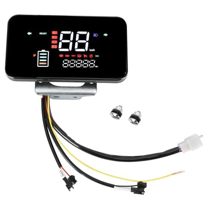 48V 60V 64V 72V Electric Bike LCD Display Speedometer Multifunction Meter Control Panel Screen for E Bike Scooter Go Kart ATV Quad Drift Trike Battery Indicator KMH Only