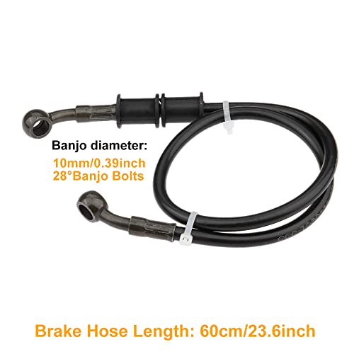 Motorcycle Brake Hydraulic Line, 60cm/23.6inch Braided Clutch Oil Pipe - size: 60cm