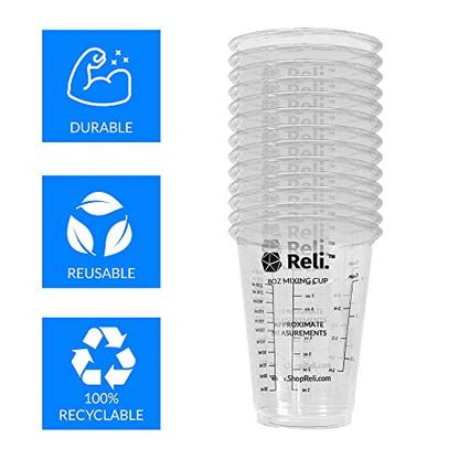 Reli. 8 oz Paint Mixing Cup (20 Pcs) | Resin Mixing Cups