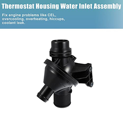X AUTOHAUX 11538648791 Coolant Thermostat Housing for BMW X1 2012-2017