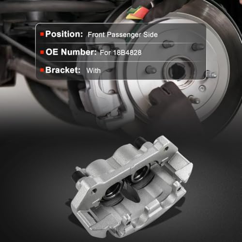 cciyu Front Right Disc Brake Caliper Assembly With Bracket 18B4828 - size: Front Right[18B4828]