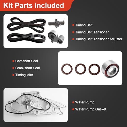 Timing Belt Kit with Water Pump Compatible with 2003-2018 Honda Accord - size: ZSD-001