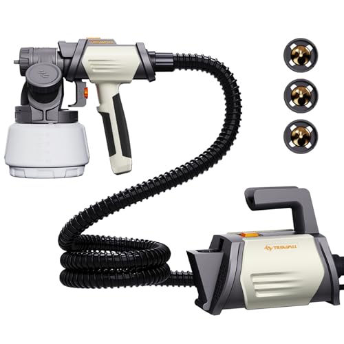 Tilswall Shark800 Paint Sprayer HVLP 800W Electric Spray Paint Gun, White - color: White