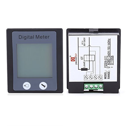 AC Power Meter Digital Monitoring Multimeter Ammeter 100A 80-260V Voltmeter Energy Voltage Current Electrical Tester with CT