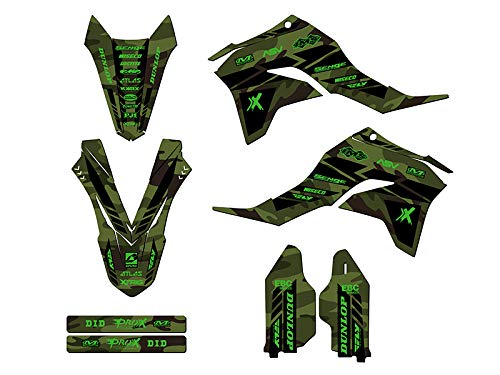 2020-2025 KLX 300 R APACHE Green Base Kit Compatible with Kawasaki | Senge Graphics Inc - color: Green, size: Base Kit