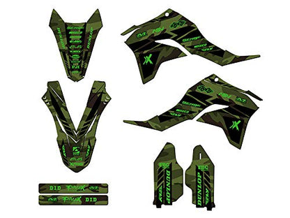 2020-2025 KLX 300 R APACHE Green Base Kit Compatible with Kawasaki | Senge Graphics Inc - color: Green, size: Base Kit