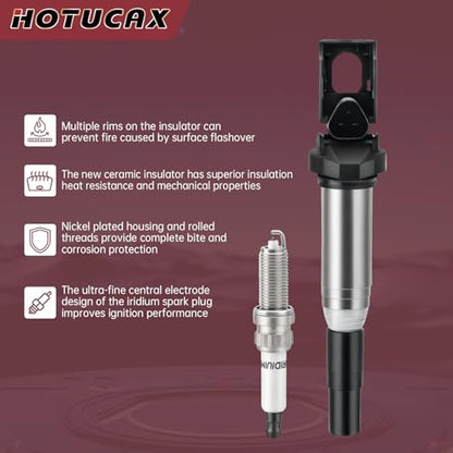 UF598 Ignition Coils & Spark Plugs Tune Up Kit, 4 Pack - size: UF598 & Spark Plugs