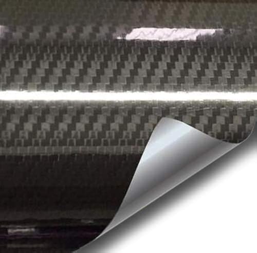 VVIVID Epoxy High Gloss Carbon Vinyl Automotive Wrap Film DIY Easy to Install No Mess (3ft x 5ft, Black) - color: Black, size: 3ft x 5ft