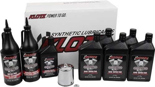 Klotz 5 Quart 20W/50 Synthetic Motor Oil Change Kit for 1984-1999 Evolution Big Twin - Premium Kit - size: 5 Quart Premium - Evolution Big Twin