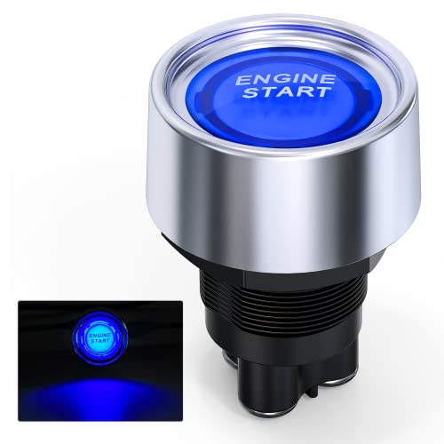 Nilight Start Engine Button 12V DC 50A Blue - color: Blue Start Engine Button