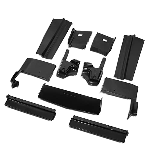 Auto Dynasty 11-Pieces Factory Style Front Rear Bumper Filler Panel Kit Compatible with Cadillac Eldorado 1979-1985, Bare Black