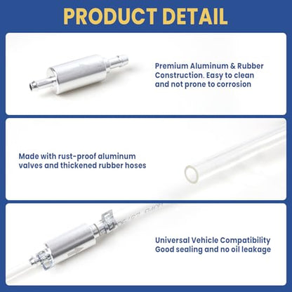 4-Pack Brake Bleeder Hose Kits with One-Way Check Valves